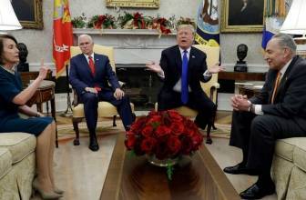 President Trump, Nancy Pelosi (D-CA) and Charles Schumer (D-NY) Clash in the Oval Office over Border Wall.